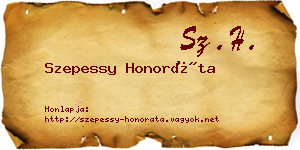 Szepessy Honoráta névjegykártya